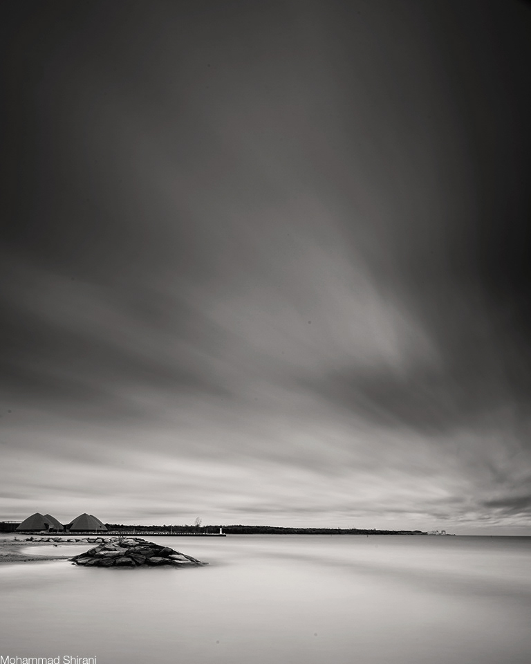 Landscape dark sad black White b&w black and white long Exposure long exposure oshawa beach water sea cloudy