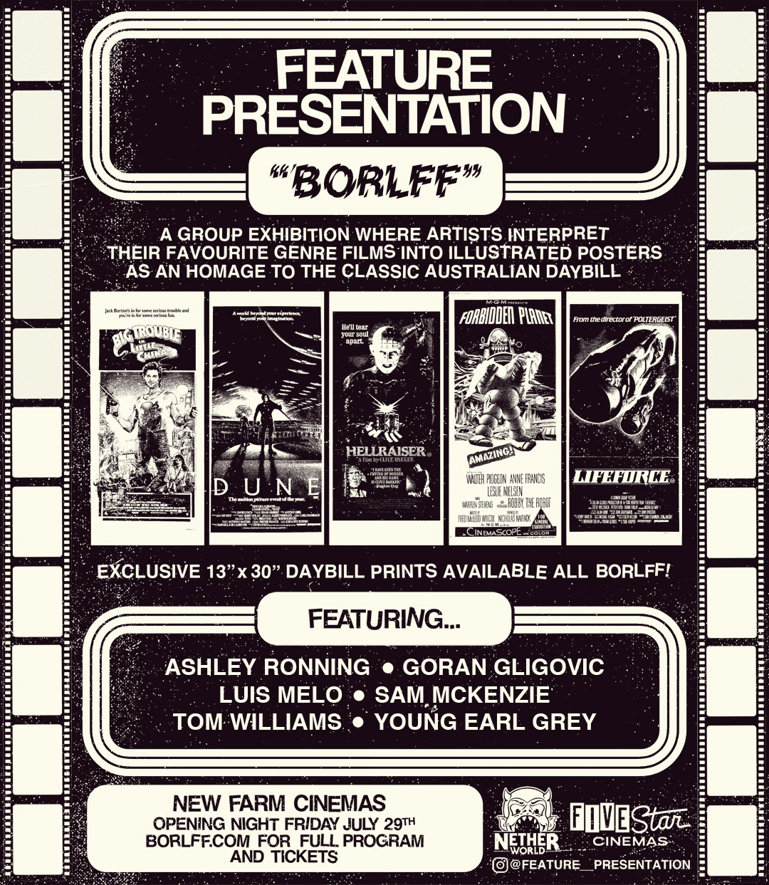 80s 80s film Clive Barker daybill hellraiser horror Horror Poster lightning Pinhead vintage poster