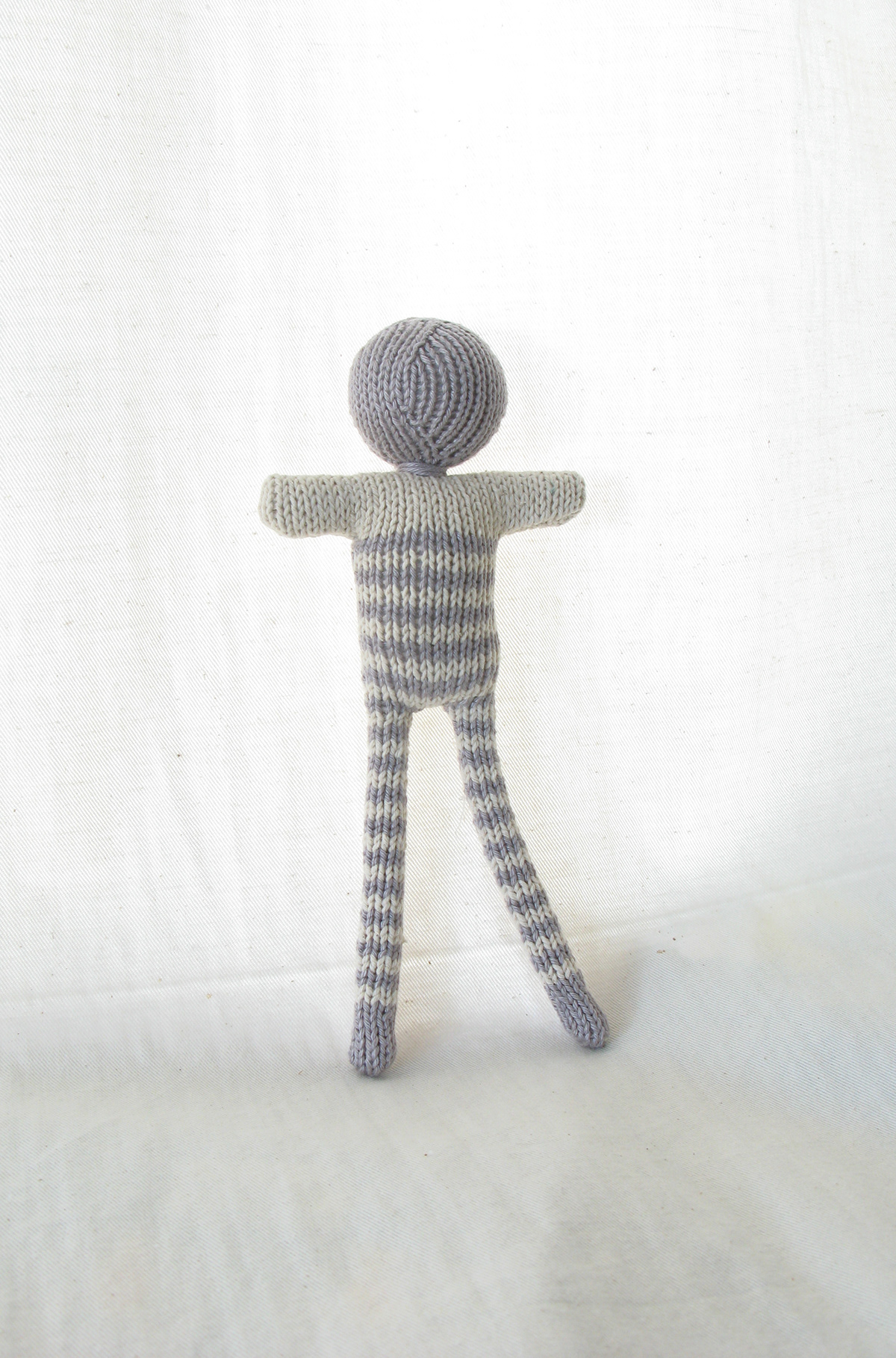 Bonhomme  cotton yarn TWINE knitted grey kids striped stripes