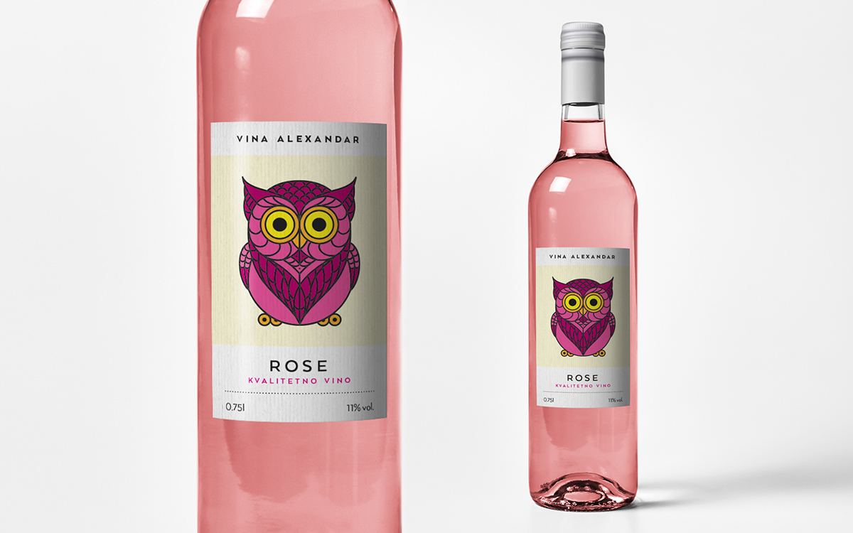 alexandar wine owl identity baranja Croatia leo vinkovic studio 33 osijek vino sova design