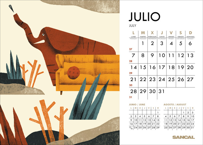 Malota calendar animals colorful