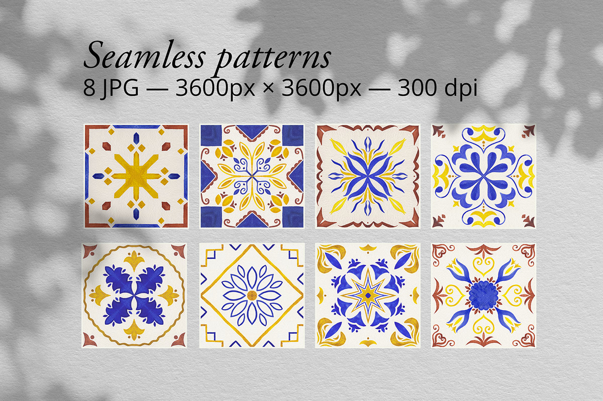 ILLUSTRATION  pattern design  Patterns seamless watercolor