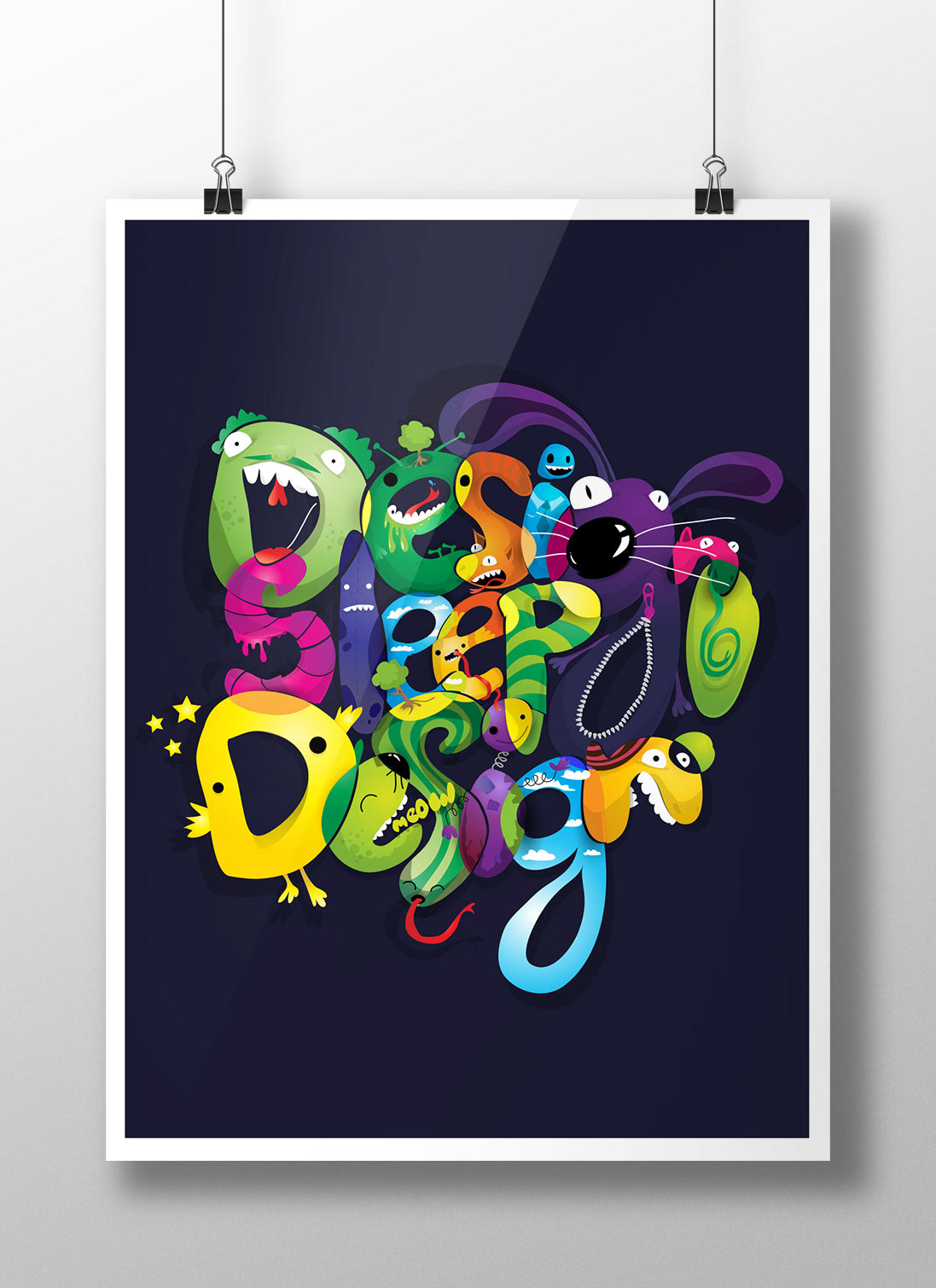 design poster art insane creazy Fun