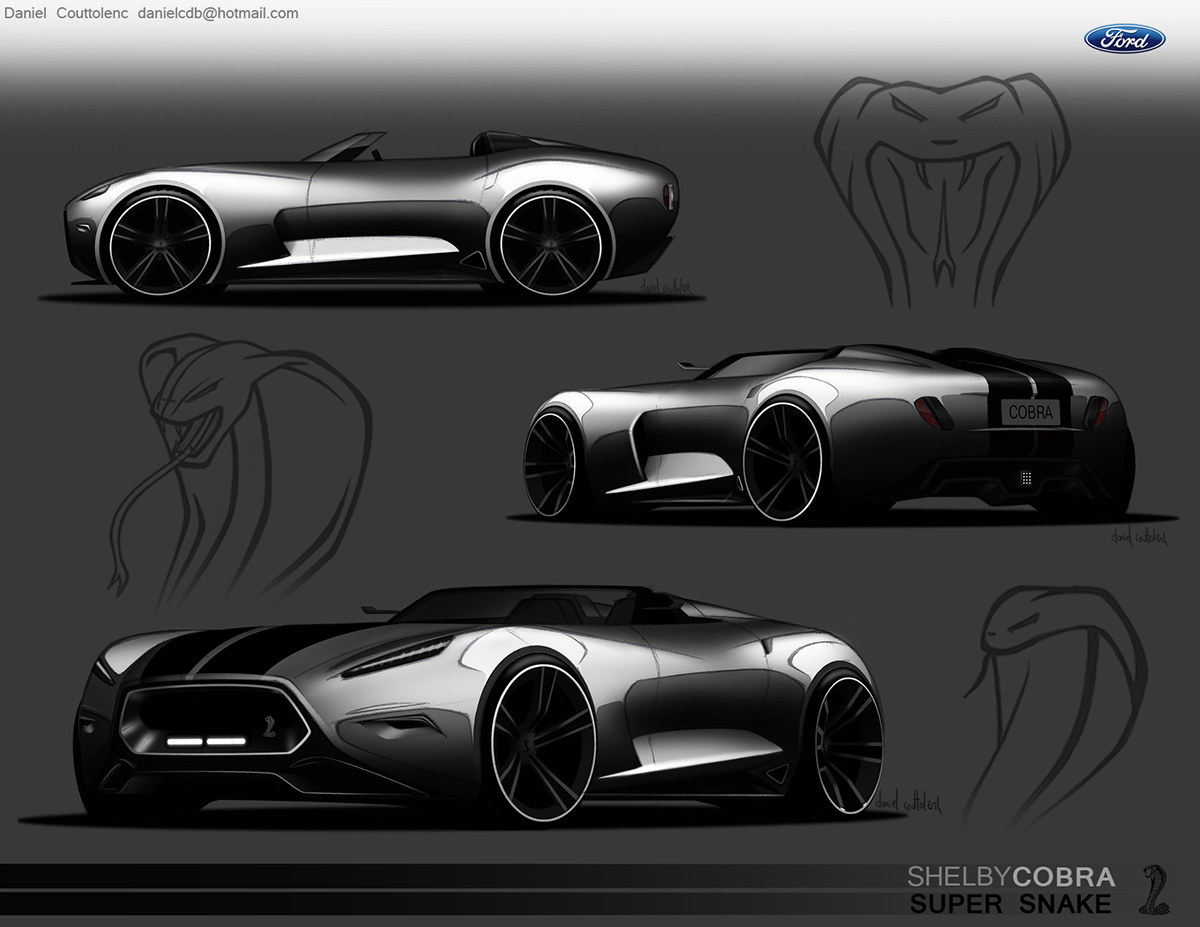 Ford shelby cobra Shelby Cobra photoshop render car sketch car render automotive  