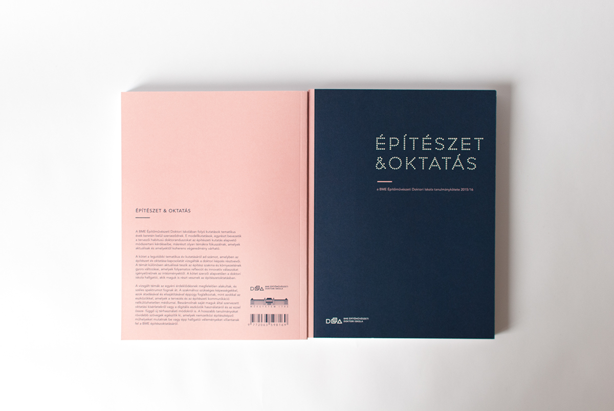 yearbook essay pink navy blue Munken Duotone infographic research architecture hungary