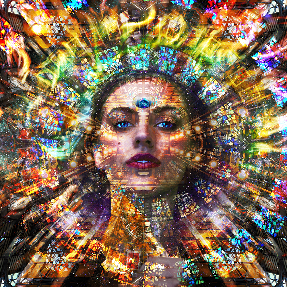 photoshop collage digital psychadelic Weekly wizardry Mandala fractal infinite inspirational