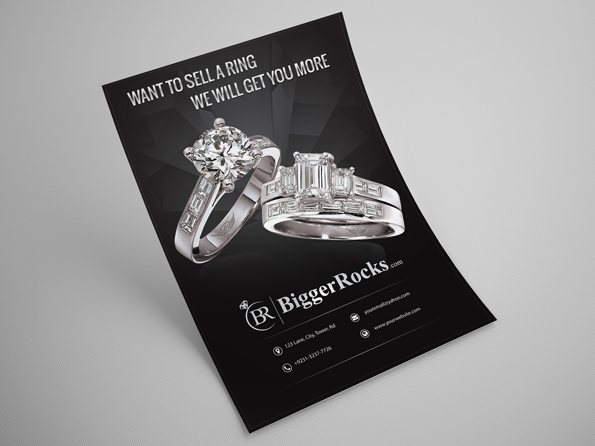creative black cool awesome flyer jewelry ring concept art retouch