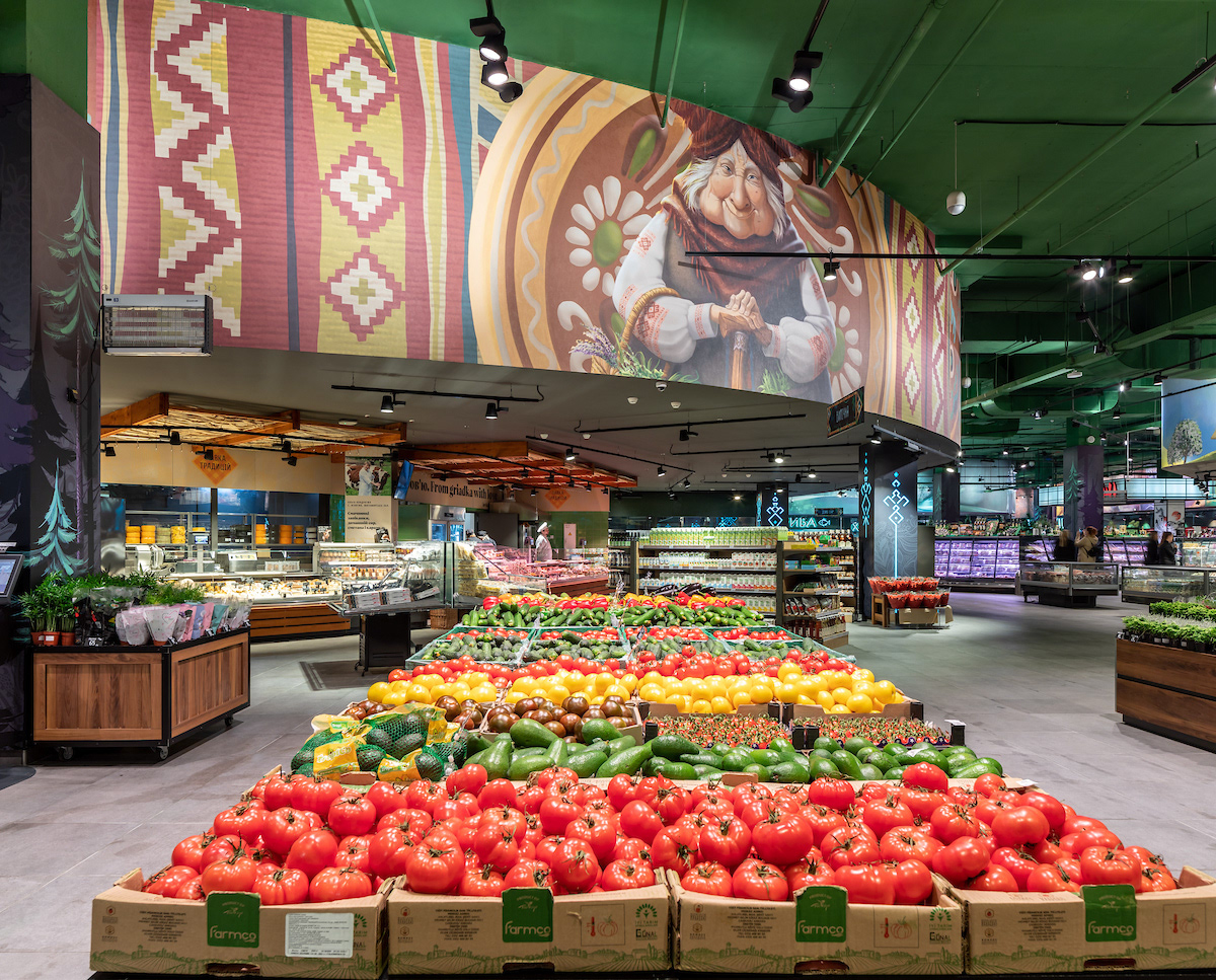 Retail Interior design Photography  sergiykadulinphotography ukraine Supermarket Silpo Interior Photography shop