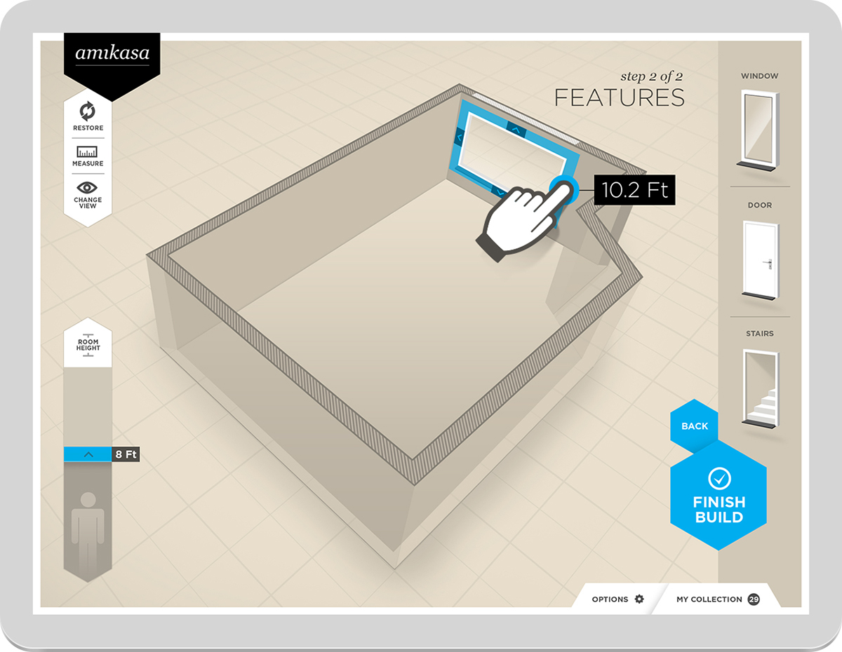 Amikasa INDG Room Designer Room creator pex interior designer iPad touch based