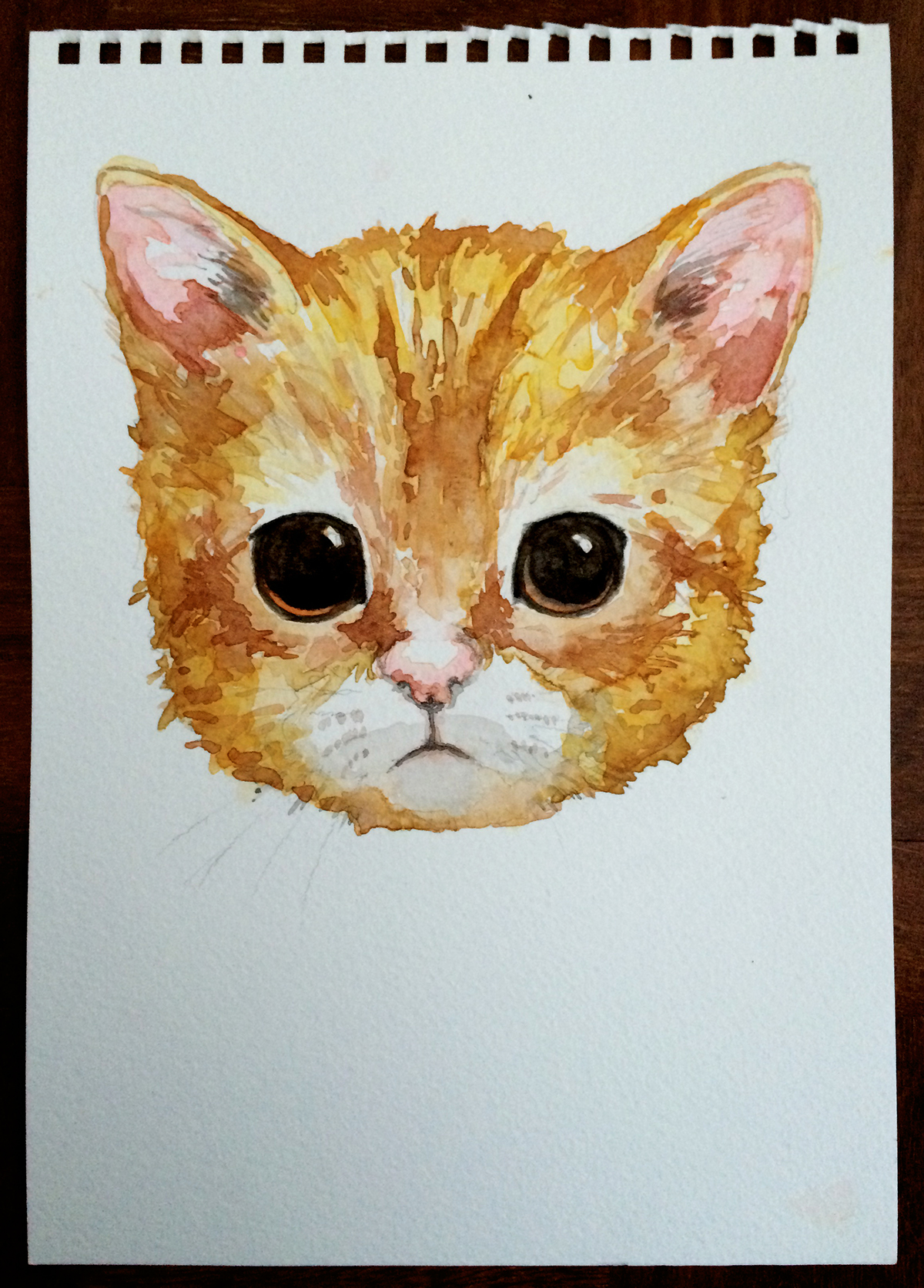 watercolor kitty eyes seamless
