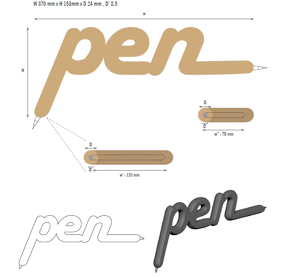 concept art pen wood reality