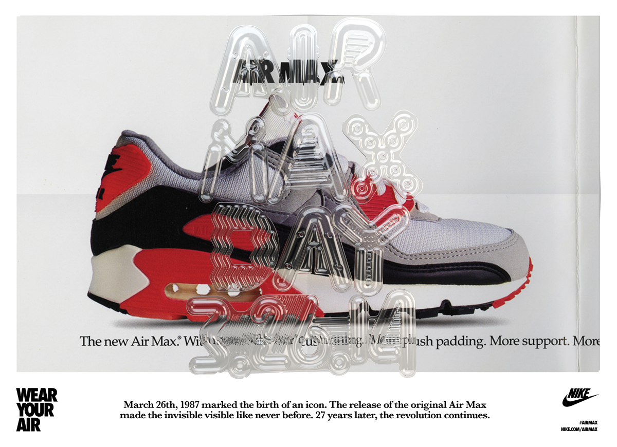air max AIR MAX DAY Nike 3D Type rubber inflate air bubble design CGI 3D typography