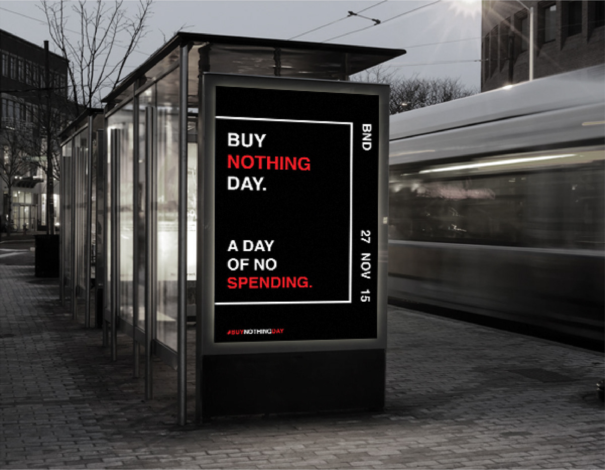 Buy Nothing Day poster type