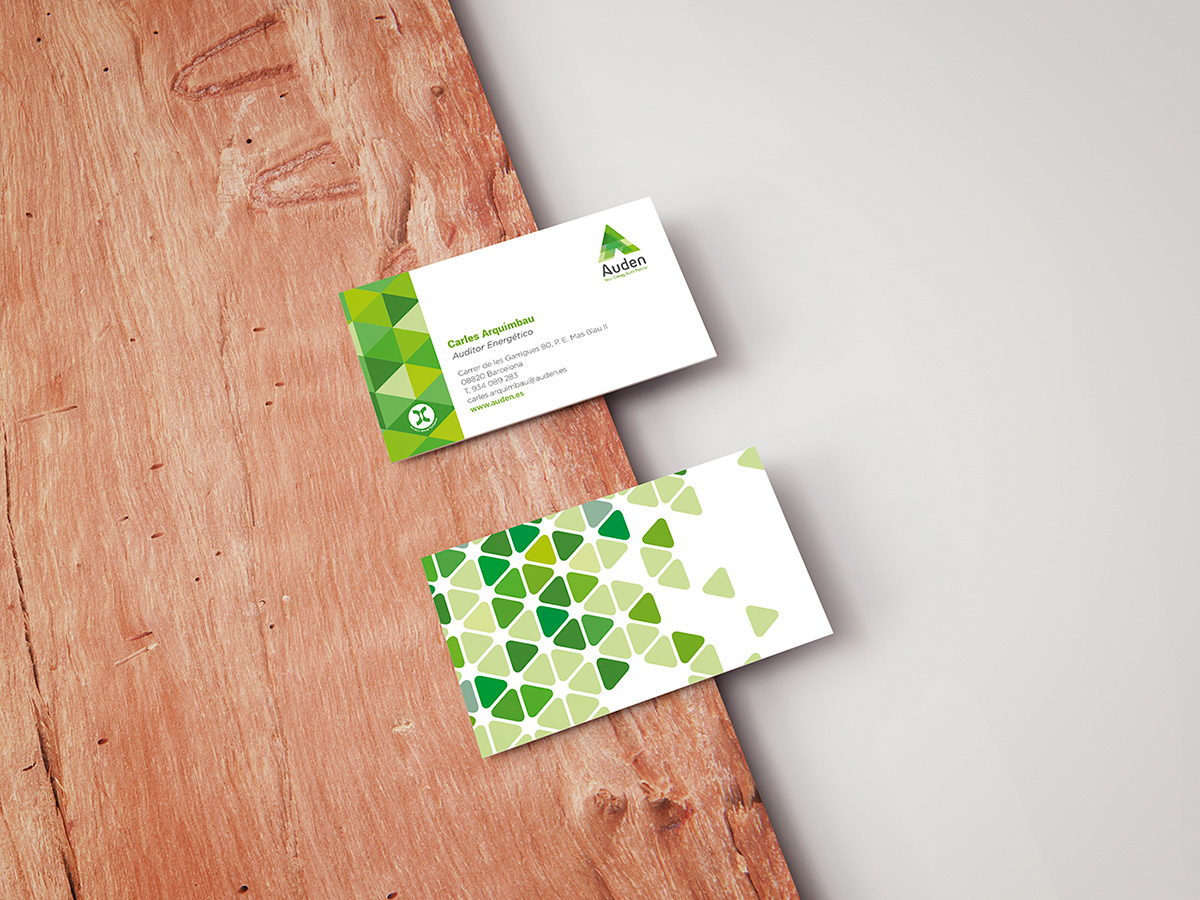 auden brand business card energy audit ledel branding logo Renewable Energy Web Design 