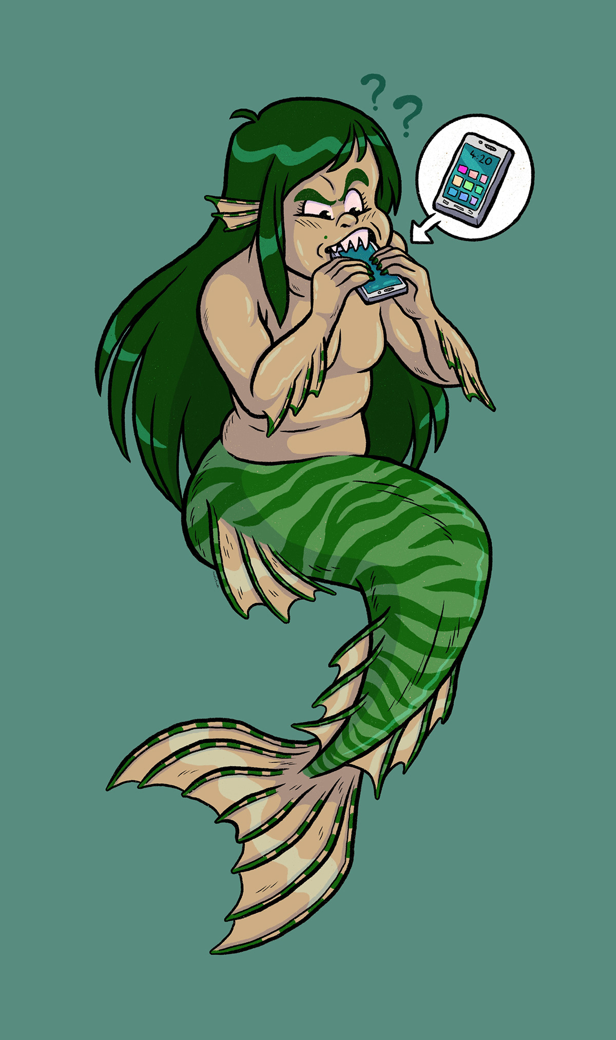 cartoon Character design  fish ink mermaid mermaids Ocean sea