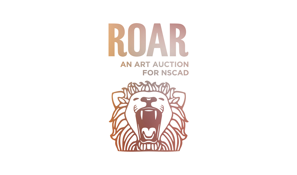 Adobe Portfolio auction lion Art Auction NSCAD Mane Website ticket poster logo brand pattern