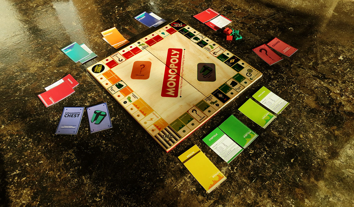 Monopoly board game branding  Packaging product design  Photography 