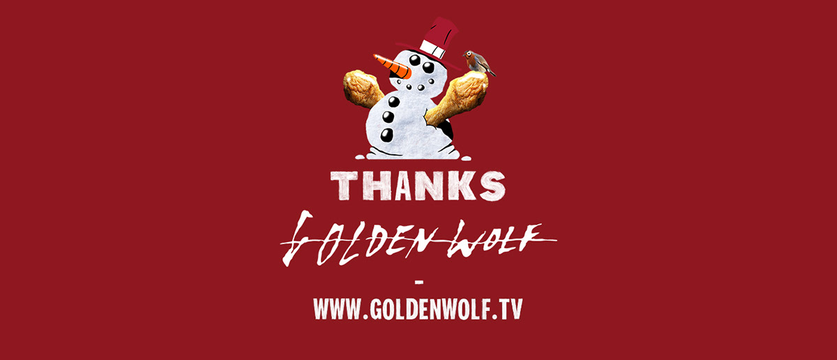 2D ad Advertising  animation  chicken design Golden Wolf KFC xmas