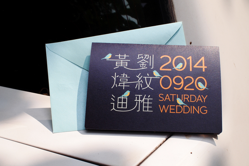 marry bride groom seven BlueBird happiness Wedding Card fortunately