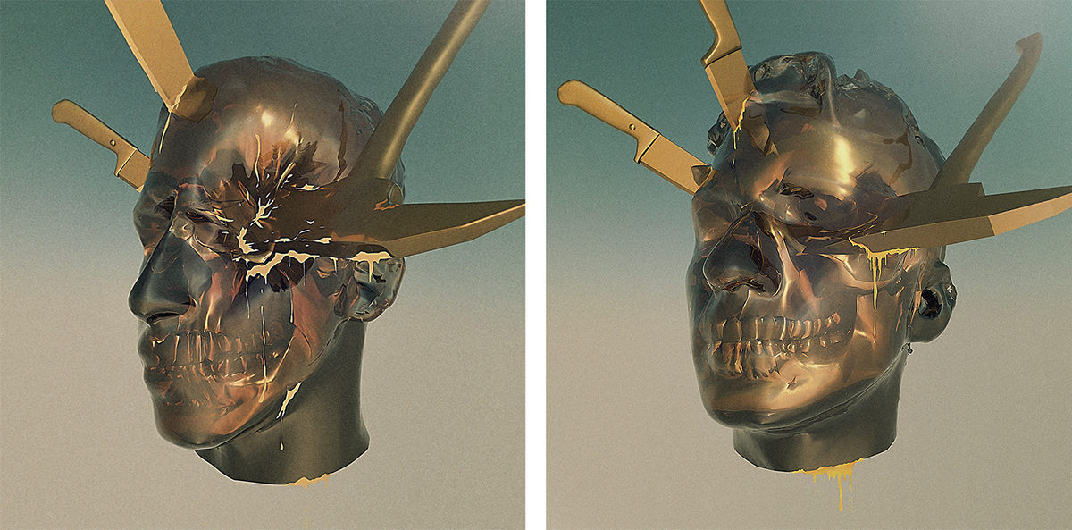 3D skull gold venezuela cinema 4d Album octane Render 3d scan 3D scanning