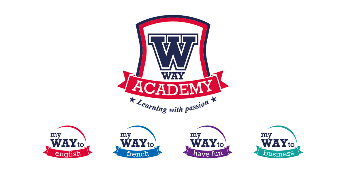 academy branding  Education English School institute Languages learning passion stationary