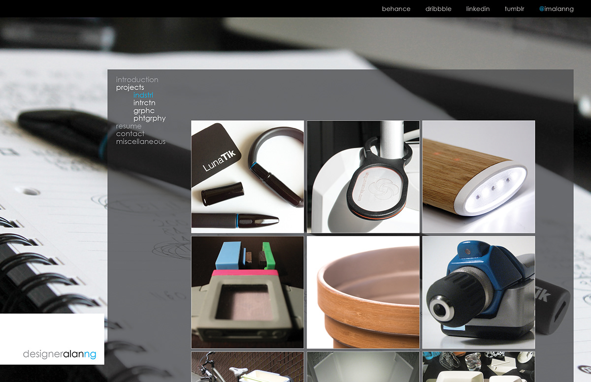 Website portfolio concept design digital Web Blog personal Project