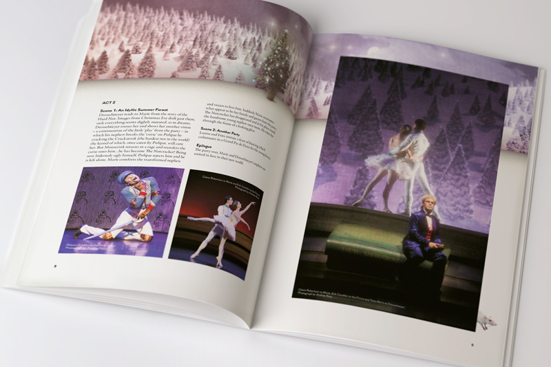 programme Booklet brochure foil silver ballet Scottish Ballet RECYCLED