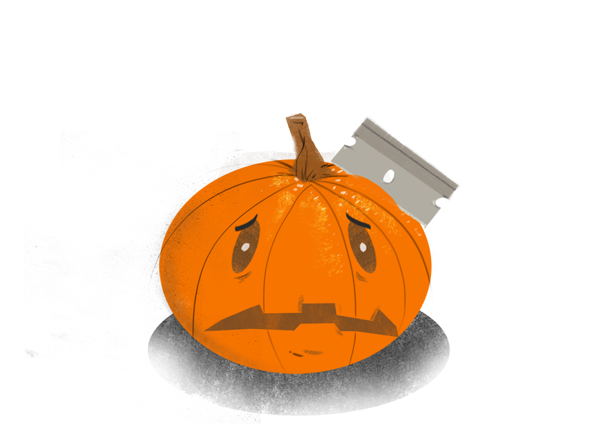 Halloween infographic pumpkins myths Coupons qaaim goodwin qaaim orange pattern skulls