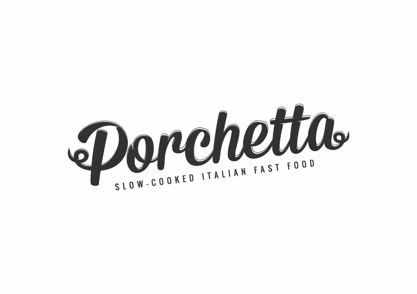 Porchetta italian Food  Street Food pork restaurant logo Logotype branding  logo