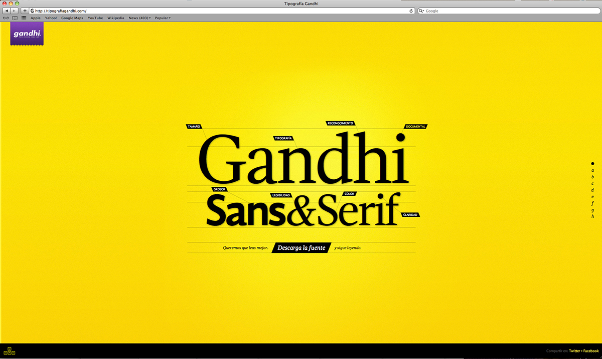 tipografia minimal minimalistic limpio fuente tipografica gandhi font reed