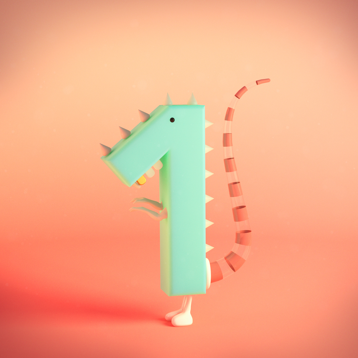 ilustracion 36daysoftype numbers colorfull art toy 1 2 3 4 5 6 7 8 9 lobster wings girl ring long arms