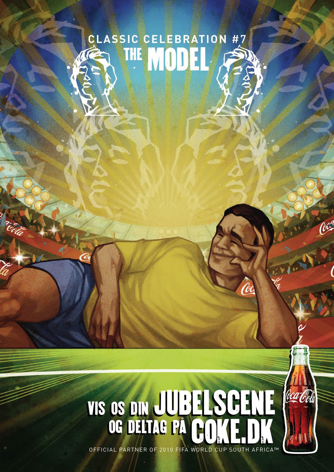 Coca-Cola Coca Cola coke FIFA world cup Ambs-Thomsen Ebbesen funder posters football soccer celebrations