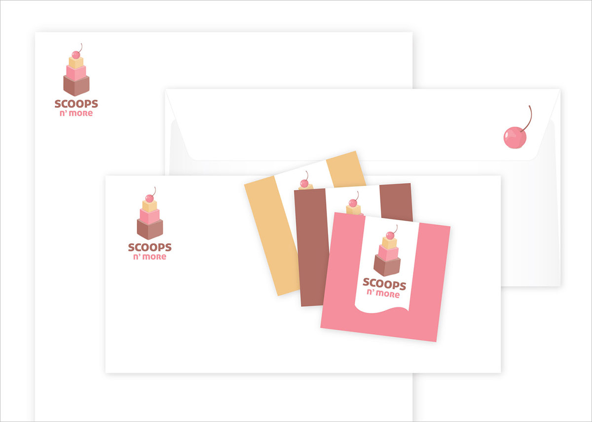 ice cream confectinery logos Stationery  Packaging