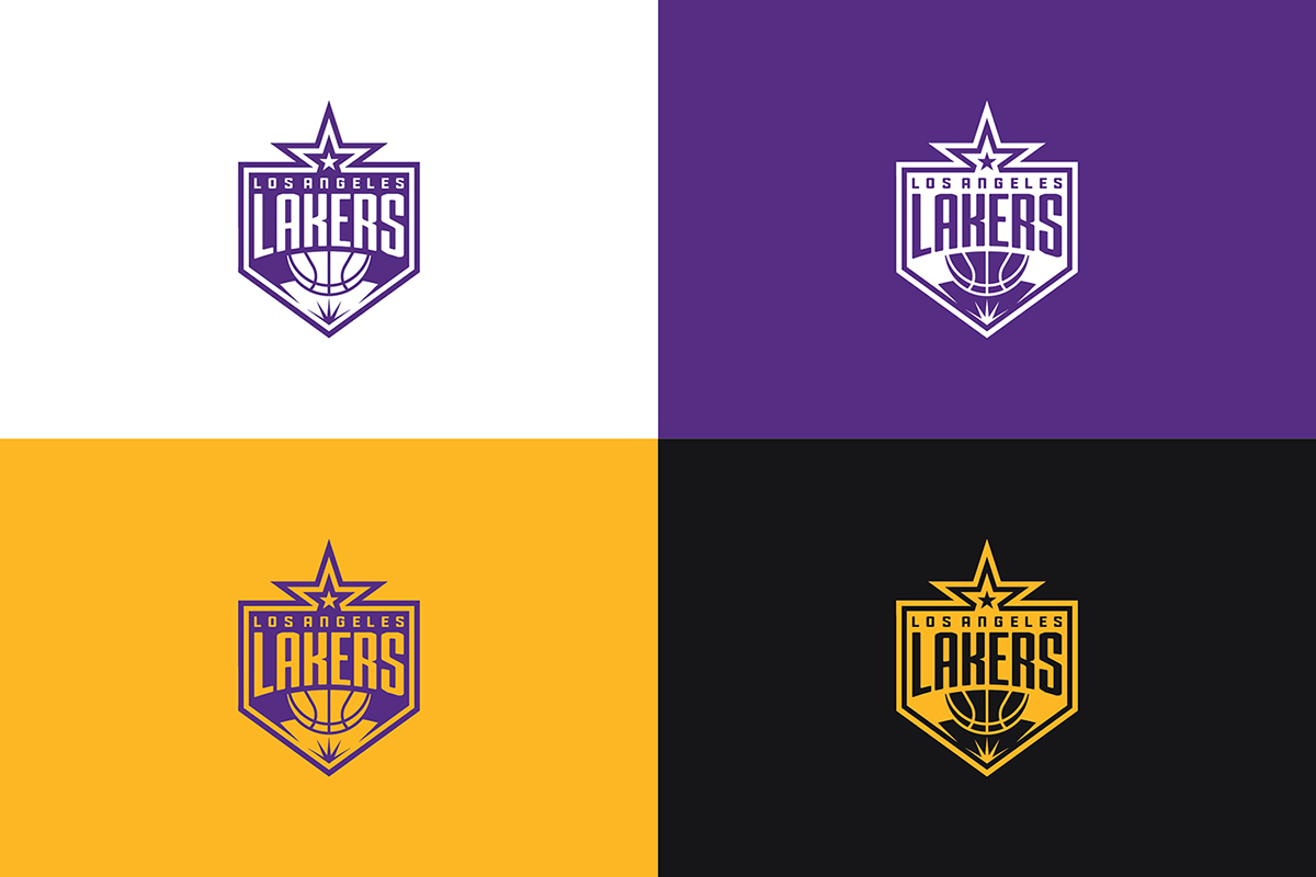 Lakers Los Angeles California NBA basketball sport kobe bryant logo identity sports league staples center gold purple