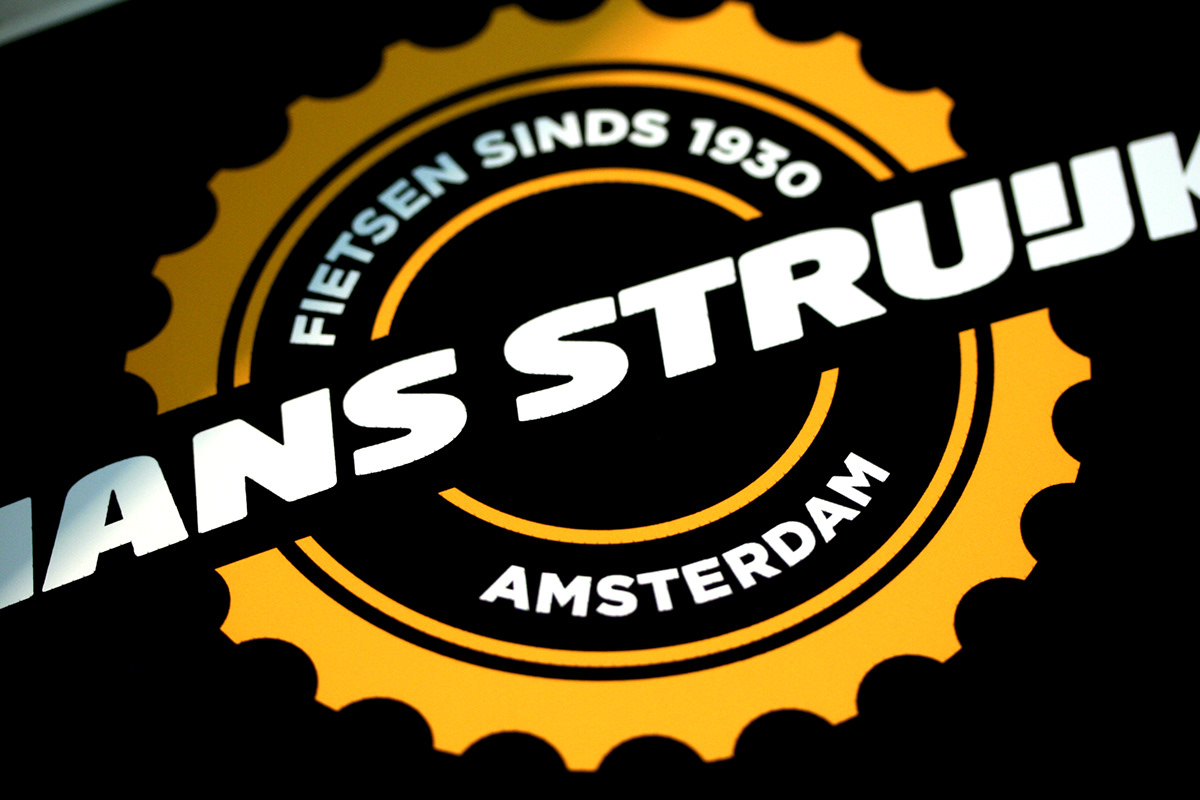 Hans Stuijk Bicycle Bicycles fietsen store shop Retail logo black yellow Bike bikes wheel rens dekker