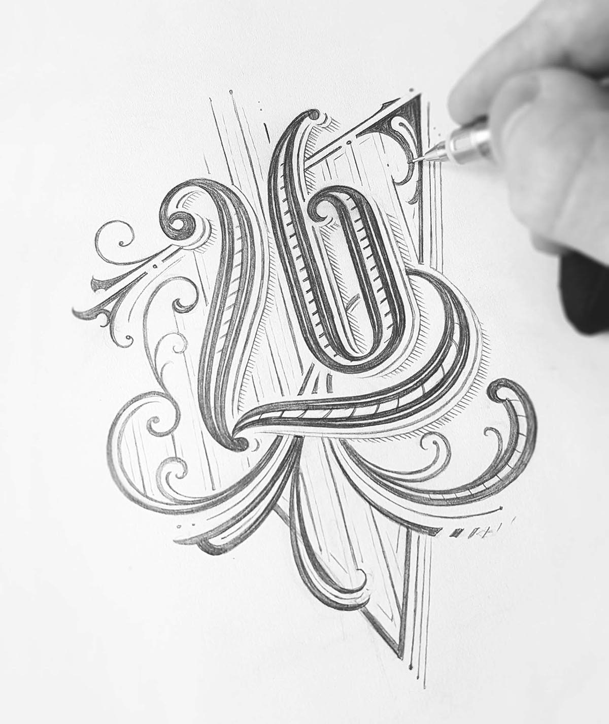 Typogaphy Calligraphy   lettering Handlettering letters alphabet graphic design  branding  wacom