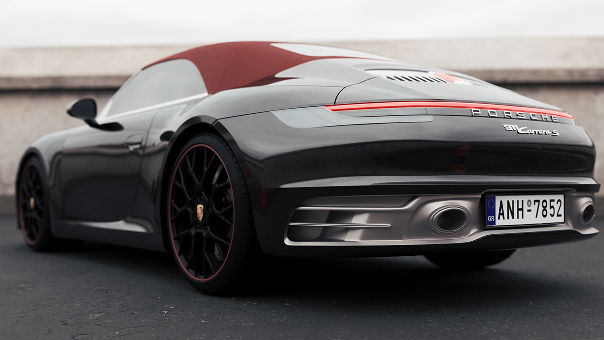 3D 3dsmax animation  automotive   car Porsche product design  Render visualization vray