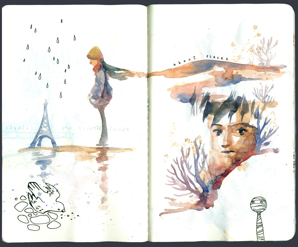 sketchbook project sketchbook story watercolor doodle ileana surducan