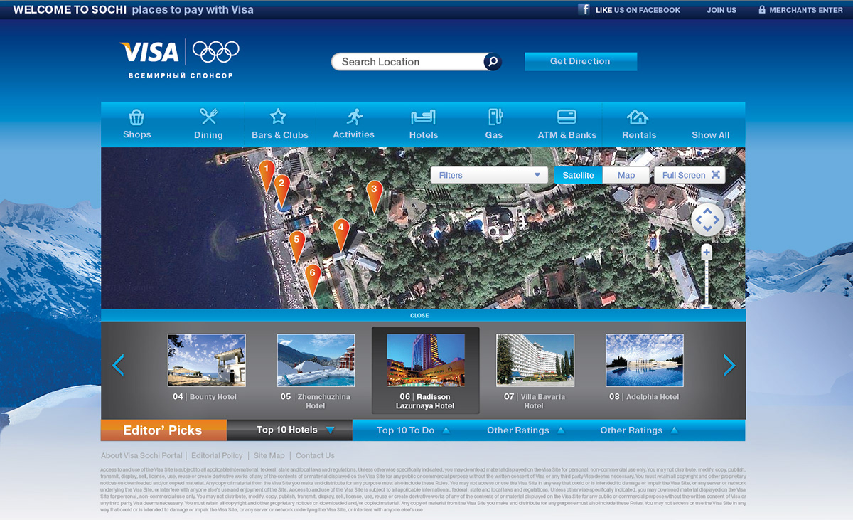Visa Welcome to Sochi Credit Cards winter olympic games