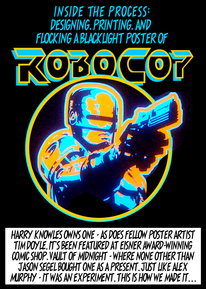 robocop State Theater alternate movie poster Blacklight Poster