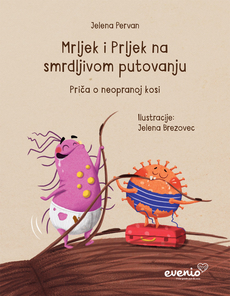 Picture book hygiene hair Bacteria funny Character design  kids book children's illustration digital illustration Drawing 
