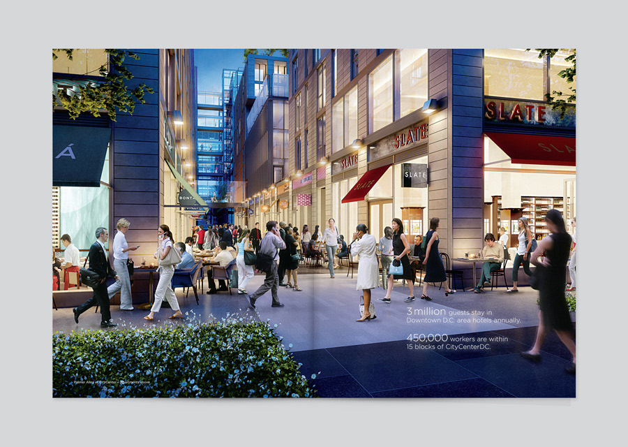 CityCenterDC dc Retail apartments Condominiums Office public spaces brand guidelines brand messaging Web Website barricade signage marketing materials visual guidelines comprehensive branding