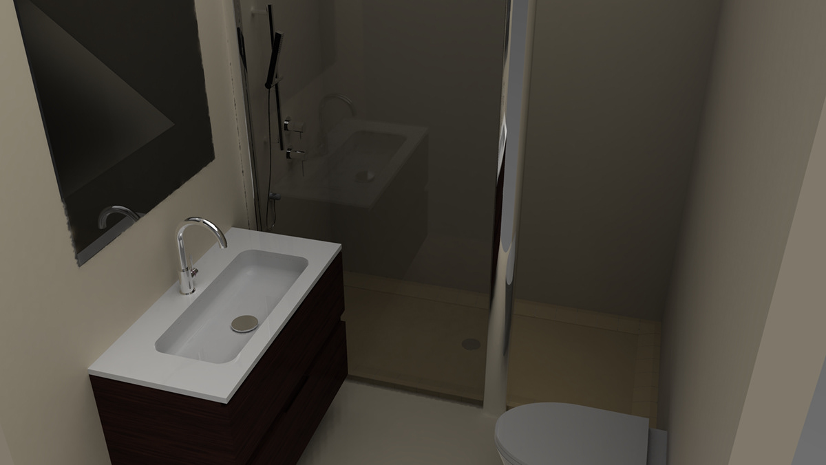 bath bathroom visualization  Interior small bathroom