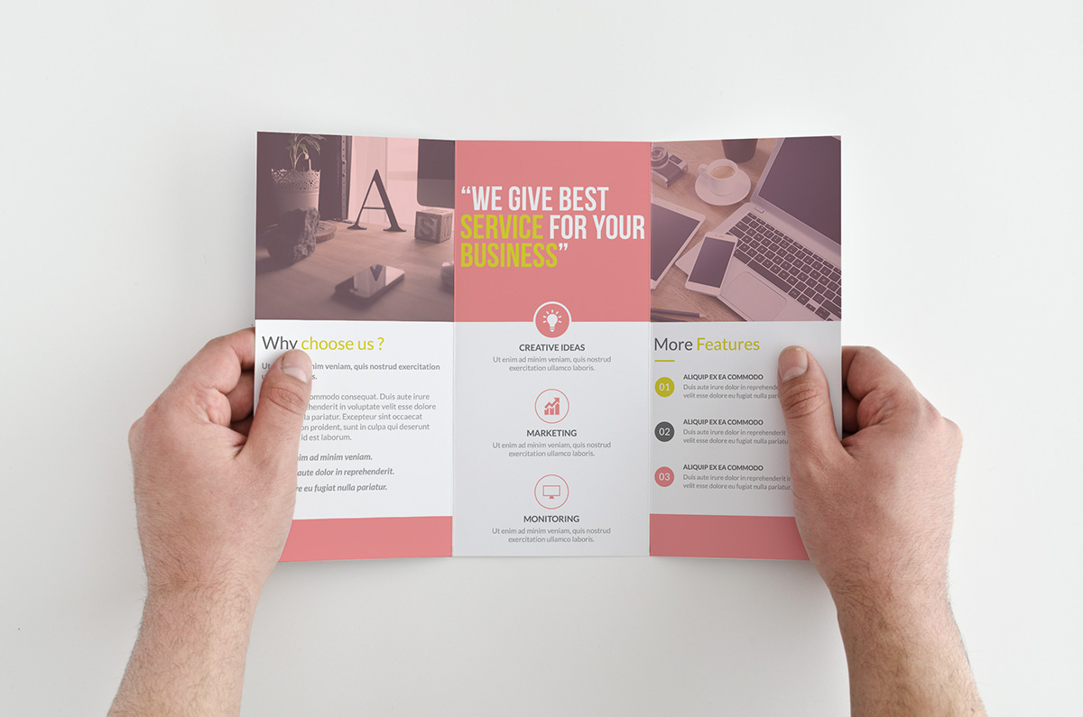 brochure business clean corporate creative design free download freebie template White psd free download