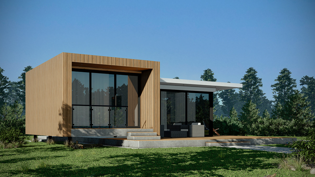 architecture archviz CGI exterior house lumion minimal modern Render visualization