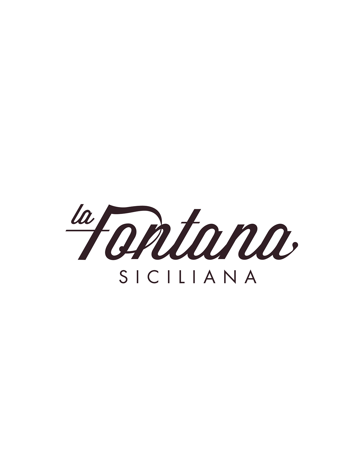 restaurant menu logo Logotype Sicilian italian Script Futura seattle Food  fountain water design