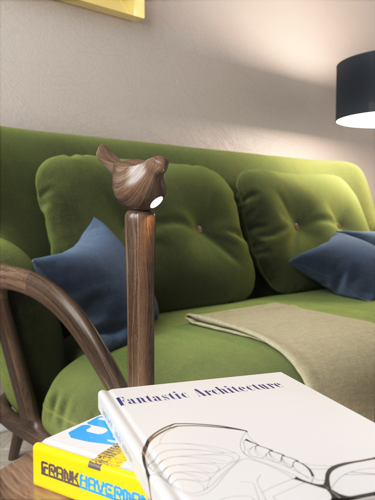 3ds max archviz CGI furniture Interior living room Porada Render visualization wood