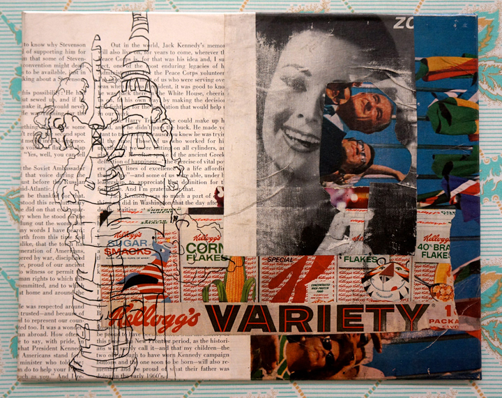 collage  Magazine   1960s vine charcoal stop motion Found objects  installation design  wallpaper hallway drapery study paper airplane landscapes