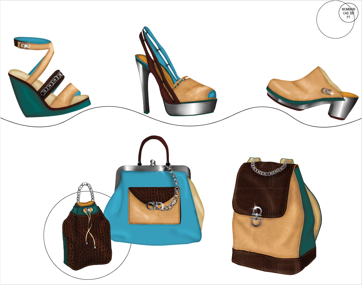 accessory design shoes handbag design