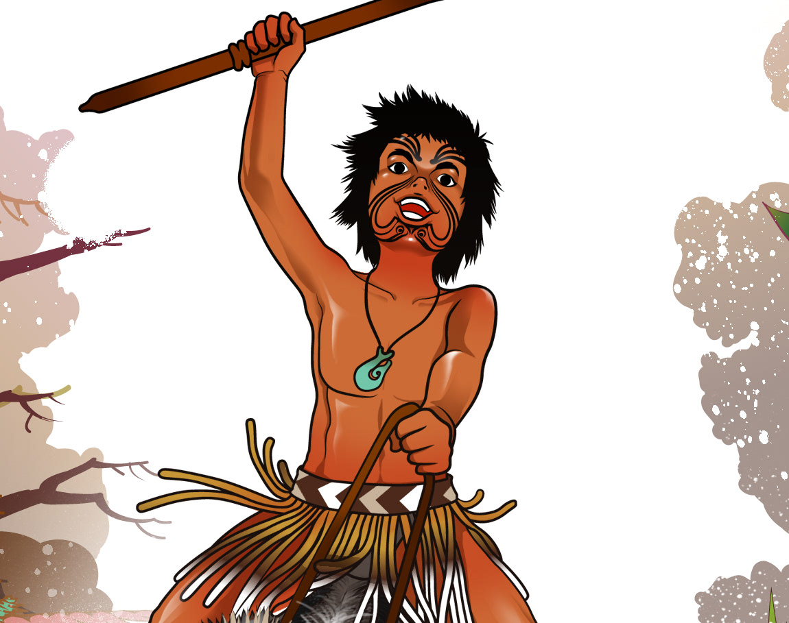 New Zealand  graphic illustration kiwi moa Hashin Illustrator kura